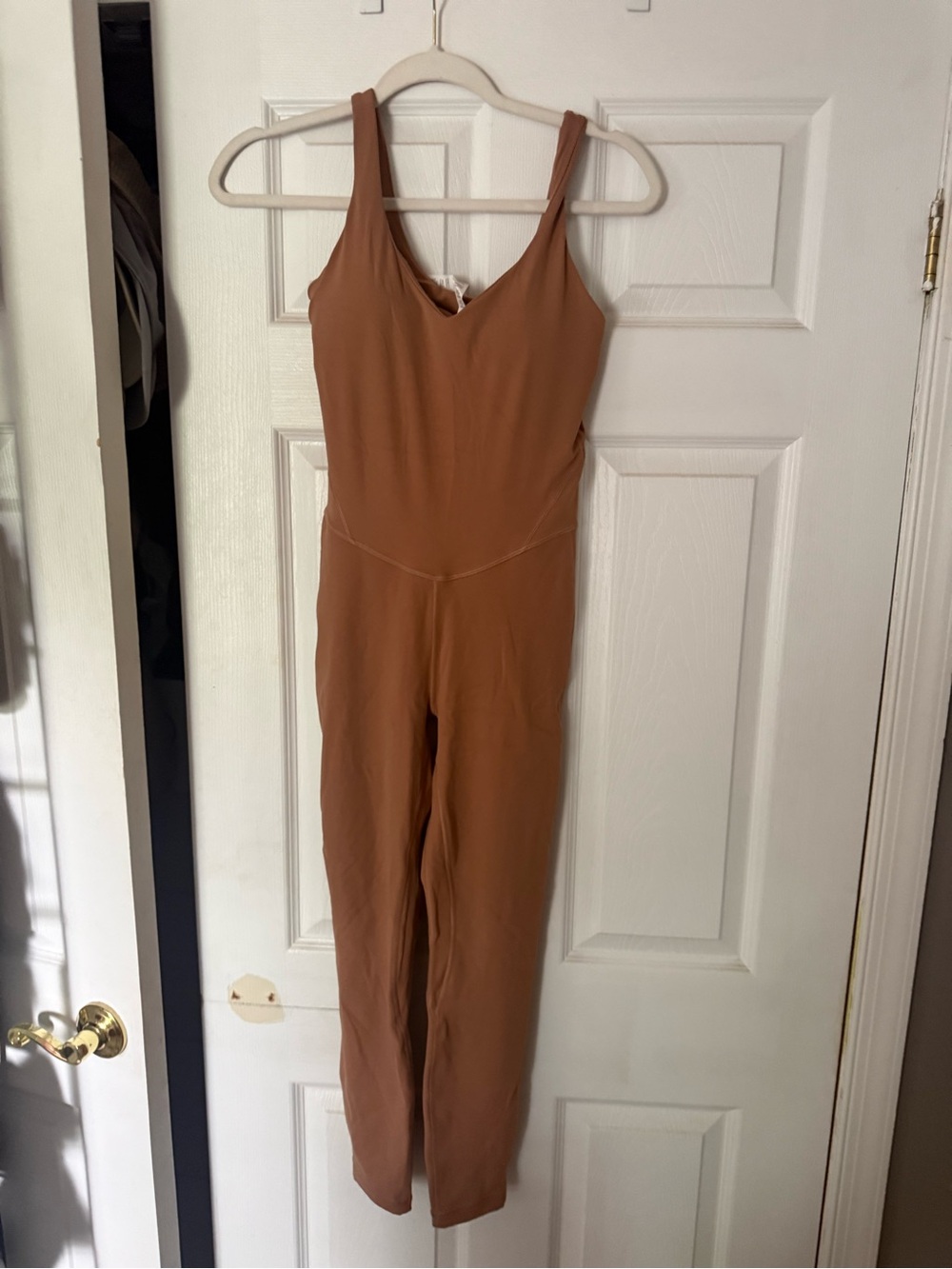 Lululemon Align bodysuit 25” mauve tan color